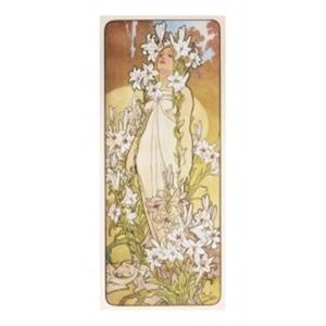 Pohled Alfons Mucha – Lily, dlouhý