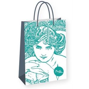 Dárková taška Alfons Mucha – Emerald, Fresh Colletion, střední