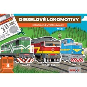 Dieselové lokomotivy - Jednoduché vystřihovánky
