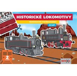 Historické lokomotivy-Jednoduché vystřihovánky