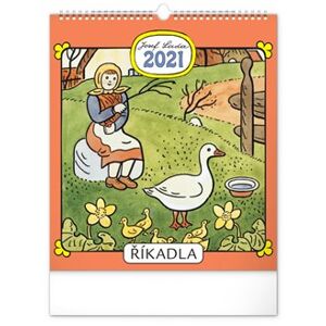 Nástěnný kalendář Josef Lada – Říkadla 2021, 30 × 34 cm
