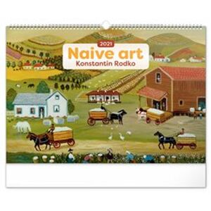 Nástěnný kalendář Naivní umění – Konstantin Rodko 2021, 48 × 33 cm