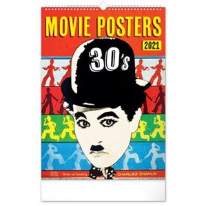 Nástěnný kalendář Retro plakáty 2021, 33 × 46 cm