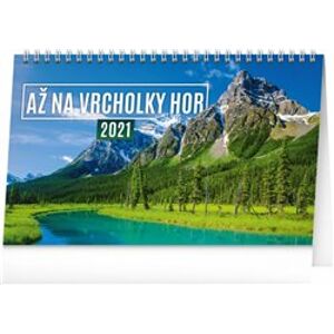 Stolní kalendář Až na vrcholky hor 2021, 23,1 × 14,5 cm