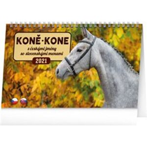 Stolní kalendář Koně – Kone CZ/SK 2021, 23,1 × 14,5 cm