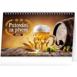 Stolní kalendář Putování za pivem 2021, 23,1 × 14,5 cm