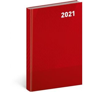 Denní diář Cambio Classic 2021, červený, 15 × 21 cm