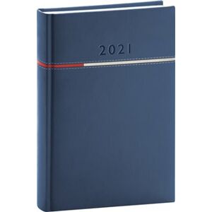 Denní diář Tomy 2021, modročervený, 15 × 21 cm