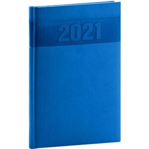 Týdenní diář Aprint 2021, modrý, 15 × 21 cm