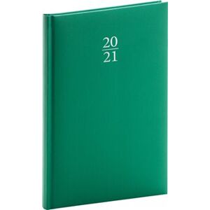 Týdenní diář Capys 2021, zelený, 15 × 21 cm