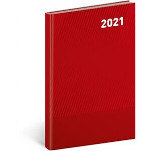 Týdenní diář Cambio Classic 2021, červený, 15 × 21 cm