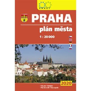 Praha - knižní plán města 2020. 1:20 000