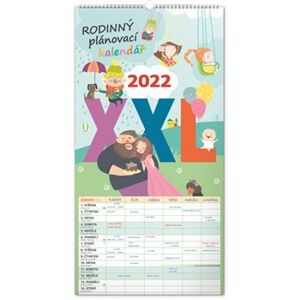 Nástěnný kalendář Rodinný plánovací xxL 2022, 33 x 64 cm