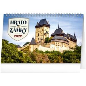 Stolní kalendář Hrady a zámky 2022, 23,1 x 14,5 cm