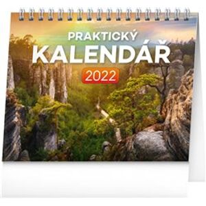 Stolní kalendář Praktický kalendář 2022, 16,5 x 13 cm