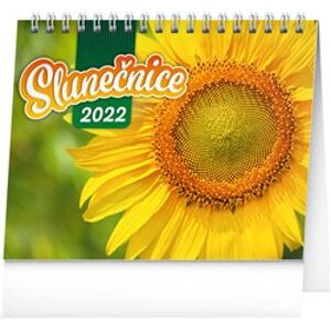 Stolní kalendář Slunečnice, s citáty 2022, 16,5 x 13 cm