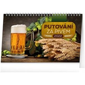 Stolní kalendář Putování za pivem 2022, 23,1 x 14,5 cm