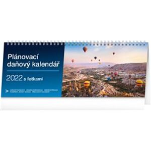 Stolní kalendář Plánovací daňový s fotkami 2022, 33 x 12,5 cm