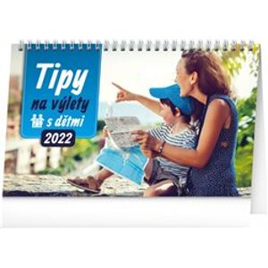 Stolní kalendář Tipy na výlety s dětmi 2022, 23,1 x 14,5 cm