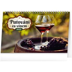 Stolní kalendář Putování za vínem 2022, 23,1 x 14,5 cm