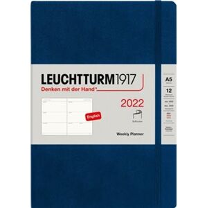 Týdenní plánovací diář Leuchtturm Medium (A5) 2022, Softcover, Navy, English
