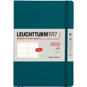 Týdenní plánovací diář Leuchtturm Medium (A5) 2022, Softcover, Pacific Green, English