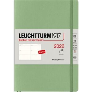 Týdenní plánovací diář Leuchtturm Medium (A5) 2022, Softcover, Sage, English