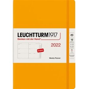Týdenní plánovací diář Leuchtturm (A5) 2022, with booklet, Rising Sun, English