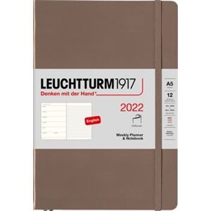Týdenní diář a zápisník Leuchtturm Medium (A5) 2022, Softcover, Warm Earth, English