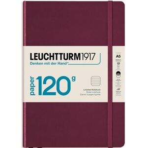 Zápisník Leuchtturm 363536 Port Red, 120g Notebook Edition, Medium, Linkovaný