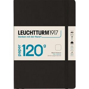 Zápisník Leuchtturm Black, 120g Notebook Edition, Medium, 203 p., plain