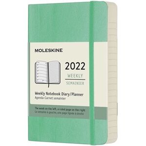 Plánovací zápisník Moleskine 2022, měkký, zelený S