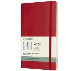 Plánovací zápisník Moleskine 2022, měkký, červený L