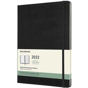 Plánovací zápisník Moleskine 2022, tvrdý, černý XL