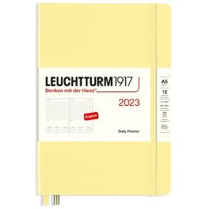 Denní diář Leuchtturm vanilla, Daily Planner Medium (A5) 2023, English
