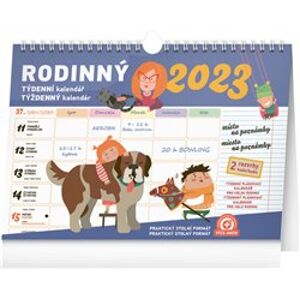 Týdenní rodinný plánovací kalendář s háčkem 2023