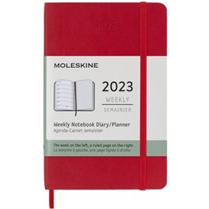 Plánovací zápisník Moleskine 2023 měkký červený S