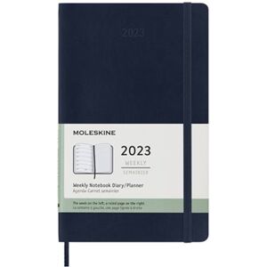 Plánovací zápisník Moleskine 2023 měkký modrý L