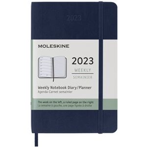 Plánovací zápisník Moleskine 2023 měkký modrý S
