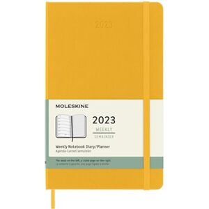 Plánovací zápisník Moleskine 2023 tvrdý oranžový L
