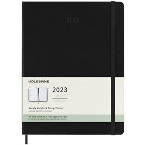 Plánovací zápisník Moleskine 2023 tvrdý černý XL