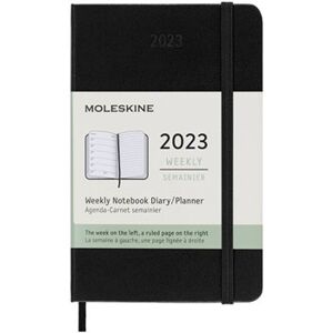 Plánovací zápisník Moleskine 2023 tvrdý černý S