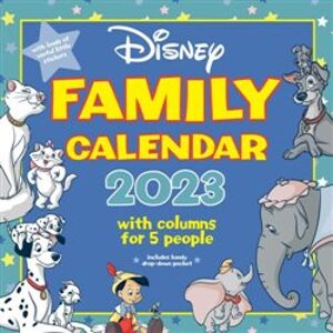 Kalendář Disney Family Planner 2023. with columns for 5 people