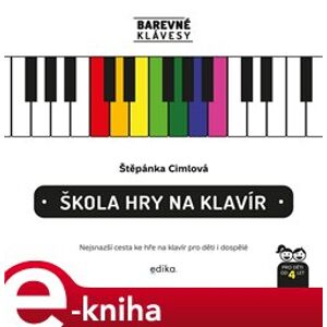Škola hry na klavír. Barevné klávesy: Nejsnazší cesta ke hře na klavír - Štěpánka Cimlová e-kniha