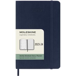 Moleskine - 18měsíční plánovací zápisník 2023-2024 měkký modrý S