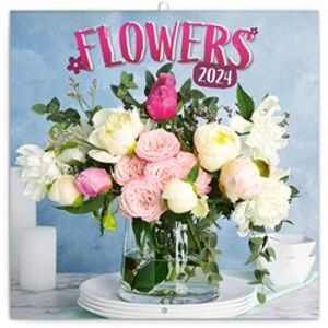 Poznámkový kalendář Květiny 2024