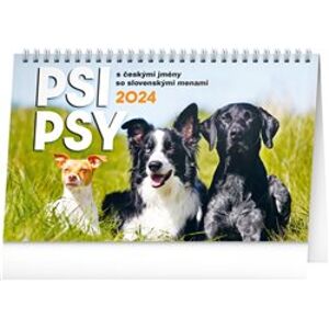 Stolní kalendář Psi – Psy CZ/SK 2024