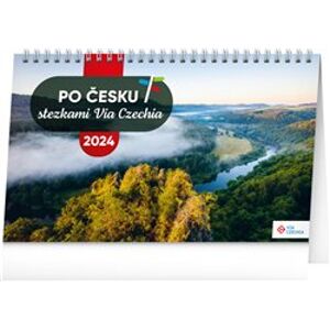 Stolní kalendář Po Česku stezkami Via Czechia 2024
