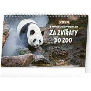 Stolní kalendář Za zvířaty do zoo – Miroslav Bobek 2024