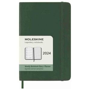 Plánovací zápisník Moleskine 2024 měkký zelený S
